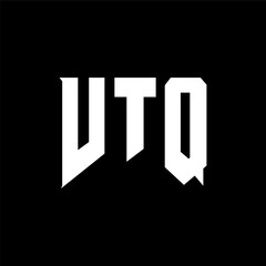 VTQ letter logo design for technology company. VTQ logo design black and white color combination. VTQ logo, VTQ vector, VTQ design, VTQ icon, VTQ alphabet. VTQ typography logo design.