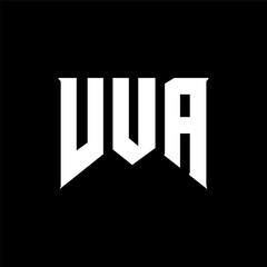 VUA letter logo design for technology company. VUA logo design black and white color combination. VUA logo, VUA vector, VUA design, VUA icon, VUA alphabet. VUA typography logo design.