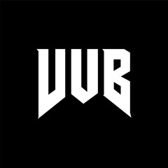 VUB letter logo design for technology company. VUB logo design black and white color combination. VUB logo, VUB vector, VUB design, VUB icon, VUB alphabet. VUB typography logo design.