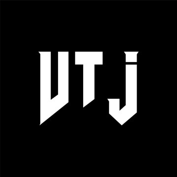VTJ letter logo design for technology company. VTJ logo design black and white color combination. VTJ logo, VTJ vector, VTJ design, VTJ icon, VTJ alphabet. VTJ typography logo design.