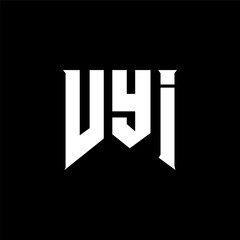 VYI letter logo design for technology company. VYI logo design black and white color combination. VYI logo, VYI vector, VYI design, VYI icon, VYI alphabet. VYI typography logo design.