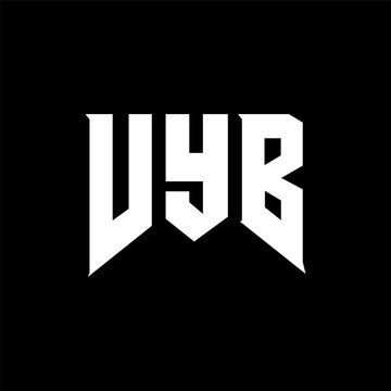 VYB letter logo design for technology company. VYB logo design black and white color combination. VYB logo, VYB vector, VYB design, VYB icon, VYB alphabet. VYB typography logo design.