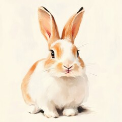 Fototapeta premium close up of a painted rabbit