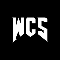 WCS letter logo design for technology company. WCS logo design black and white color combination. WCS logo, WCS vector, WCS design, WCS icon, WCS alphabet. WCS typography logo design.