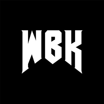 WBK letter logo design for technology company. WBK logo design black and white color combination. WBK logo, WBK vector, WBK design, WBK icon, WBK alphabet. WBK typography logo design.