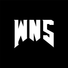 WNS letter logo design for technology company. WNS logo design black and white color combination. WNS logo, WNS vector, WNS design, WNS icon, WNS alphabet. WNS typography logo design.