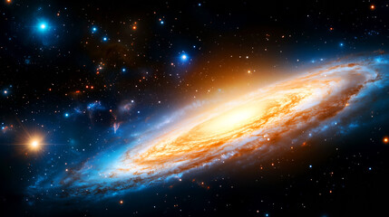 Obraz premium Stunning view of a spiral galaxy in deep space