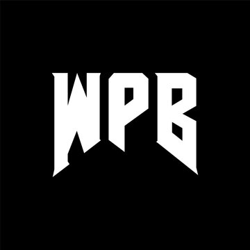 WPB letter logo design for technology company. WPB logo design black and white color combination. WPB logo, WPB vector, WPB design, WPB icon, WPB alphabet. WPB typography logo design.