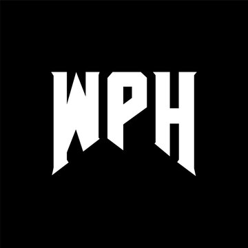 WPH letter logo design for technology company. WPH logo design black and white color combination. WPH logo, WPH vector, WPH design, WPH icon, WPH alphabet. WPH typography logo design.