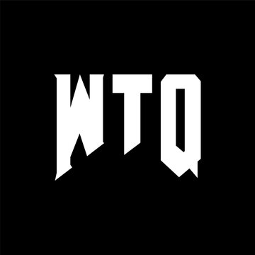 WTQ letter logo design for technology company. WTQ logo design black and white color combination. WTQ logo, WTQ vector, WTQ design, WTQ icon, WTQ alphabet. WTQ typography logo design.
