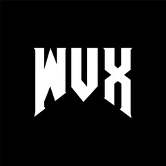 WVX letter logo design for technology company. WVX logo design black and white color combination. WVX logo, WVX vector, WVX design, WVX icon, WVX alphabet. WVX typography logo design.