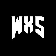 WXS letter logo design for technology company. WXS logo design black and white color combination. WXS logo, WXS vector, WXS design, WXS icon, WXS alphabet. WXS typography logo design.