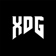 Obraz premium XDG letter logo design for technology company. XDG logo design black and white color combination. XDG logo, XDG vector, XDG design, XDG icon, XDG alphabet. XDG typography logo design.