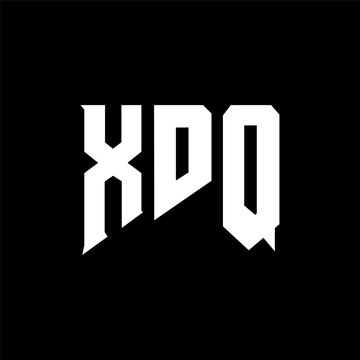 XDQ letter logo design for technology company. XDQ logo design black and white color combination. XDQ logo, XDQ vector, XDQ design, XDQ icon, XDQ alphabet. XDQ typography logo design.