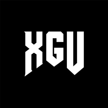 XGU letter logo design for technology company. XGU logo design black and white color combination. XGU logo, XGU vector, XGU design, XGU icon, XGU alphabet. XGU typography logo design.