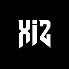 XIZ letter logo design for technology company. XIZ logo design black and white color combination. XIZ logo, XIZ vector, XIZ design, XIZ icon, XIZ alphabet. XIZ typography logo design.