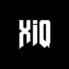 XIQ letter logo design for technology company. XIQ logo design black and white color combination. XIQ logo, XIQ vector, XIQ design, XIQ icon, XIQ alphabet. XIQ typography logo design.