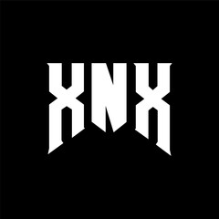 XNX letter logo design for technology company. XNX logo design black and white color combination. XNX logo, XNX vector, XNX design, XNX icon, XNX alphabet. XNX typography logo design.