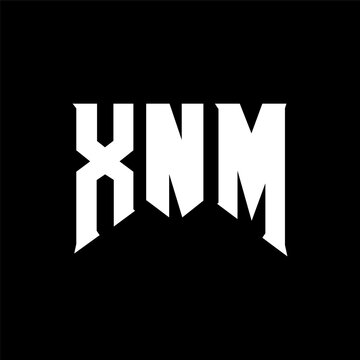 XNM letter logo design for technology company. XNM logo design black and white color combination. XNM logo, XNM vector, XNM design, XNM icon, XNM alphabet. XNM typography logo design.