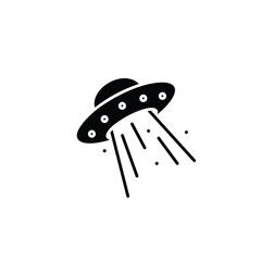 Ufo space ship icon flat vector design