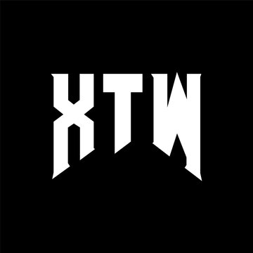 XTW letter logo design for technology company. XTW logo design black and white color combination. XTW logo, XTW vector, XTW design, XTW icon, XTW alphabet. XTW typography logo design.