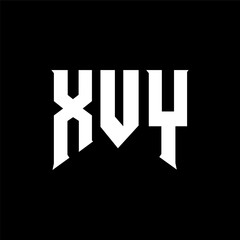 XVY letter logo design for technology company. XVY logo design black and white color combination. XVY logo, XVY vector, XVY design, XVY icon, XVY alphabet. XVY typography logo design.