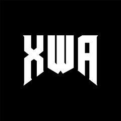XWA letter logo design for technology company. XWA logo design black and white color combination. XWA logo, XWA vector, XWA design, XWA icon, XWA alphabet. XWA typography logo design.