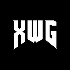 XWG letter logo design for technology company. XWG logo design black and white color combination. XWG logo, XWG vector, XWG design, XWG icon, XWG alphabet. XWG typography logo design.