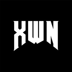 XWN letter logo design for technology company. XWN logo design black and white color combination. XWN logo, XWN vector, XWN design, XWN icon, XWN alphabet. XWN typography logo design.