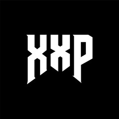 Obraz premium XXP letter logo design for technology company. XXP logo design black and white color combination. XXP logo, XXP vector, XXP design, XXP icon, XXP alphabet. XXP typography logo design.