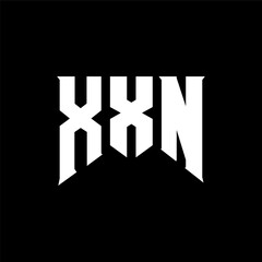 XXN letter logo design for technology company. XXN logo design black and white color combination. XXN logo, XXN vector, XXN design, XXN icon, XXN alphabet. XXN typography logo design.