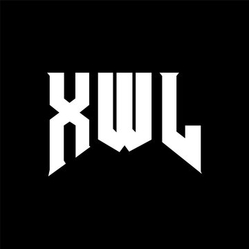 XWL letter logo design for technology company. XWL logo design black and white color combination. XWL logo, XWL vector, XWL design, XWL icon, XWL alphabet. XWL typography logo design.