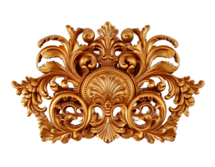 antique brass knocker  isolated on transparent background