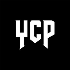 YCP letter logo design for technology company. YCP logo design black and white color combination. YCP logo, YCP vector, YCP design, YCP icon, YCP alphabet. YCP typography logo design.