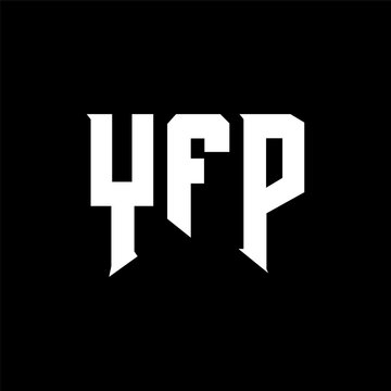 YFP letter logo design for technology company. YFP logo design black and white color combination. YFP logo, YFP vector, YFP design, YFP icon, YFP alphabet. YFP typography logo design.