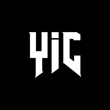 YIC letter logo design for technology company. YIC logo design black and white color combination. YIC logo, YIC vector, YIC design, YIC icon, YIC alphabet. YIC typography logo design.