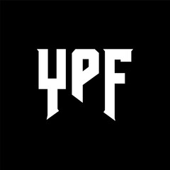YPF letter logo design for technology company. YPF logo design black and white color combination. YPF logo, YPF vector, YPF design, YPF icon, YPF alphabet. YPF typography logo design.
