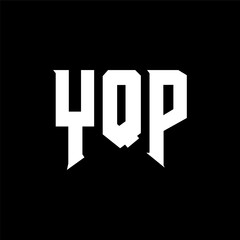 YQP letter logo design for technology company. YQP logo design black and white color combination. YQP logo, YQP vector, YQP design, YQP icon, YQP alphabet. YQP typography logo design.