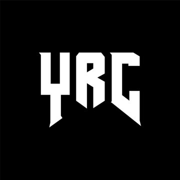 YRC letter logo design for technology company. YRC logo design black and white color combination. YRC logo, YRC vector, YRC design, YRC icon, YRC alphabet. YRC typography logo design.