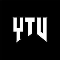 YTV letter logo design for technology company. YTV logo design black and white color combination. YTV logo, YTV vector, YTV design, YTV icon, YTV alphabet. YTV typography logo design.