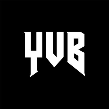 YVB letter logo design for technology company. YVB logo design black and white color combination. YVB logo, YVB vector, YVB design, YVB icon, YVB alphabet. YVB typography logo design.
