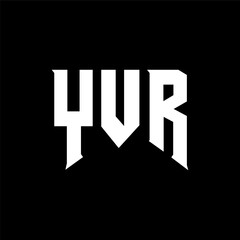 YVR letter logo design for technology company. YVR logo design black and white color combination. YVR logo, YVR vector, YVR design, YVR icon, YVR alphabet. YVR typography logo design.