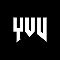 YVV letter logo design for technology company. YVV logo design black and white color combination. YVV logo, YVV vector, YVV design, YVV icon, YVV alphabet. YVV typography logo design.