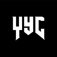 YYC letter logo design for technology company. YYC logo design black and white color combination. YYC logo, YYC vector, YYC design, YYC icon, YYC alphabet. YYC typography logo design.
