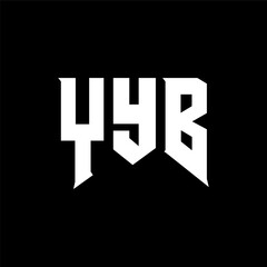 YYB letter logo design for technology company. YYB logo design black and white color combination. YYB logo, YYB vector, YYB design, YYB icon, YYB alphabet. YYB typography logo design.