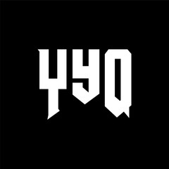 YYQ letter logo design for technology company. YYQ logo design black and white color combination. YYQ logo, YYQ vector, YYQ design, YYQ icon, YYQ alphabet. YYQ typography logo design.