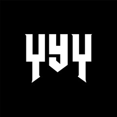 YYY letter logo design for technology company. YYY logo design black and white color combination. YYY logo, YYY vector, YYY design, YYY icon, YYY alphabet. YYY typography logo design.