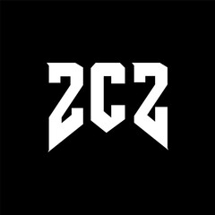 ZCZ letter logo design for technology company. ZCZ logo design black and white color combination. ZCZ logo, ZCZ vector, ZCZ design, ZCZ icon, ZCZ alphabet. ZCZ typography logo design.