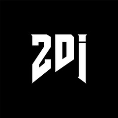ZDI letter logo design for technology company. ZDI logo design black and white color combination. ZDI logo, ZDI vector, ZDI design, ZDI icon, ZDI alphabet. ZDI typography logo design.