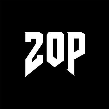 ZOP letter logo design for technology company. ZOP logo design black and white color combination. ZOP logo, ZOP vector, ZOP design, ZOP icon, ZOP alphabet. ZOP typography logo design.